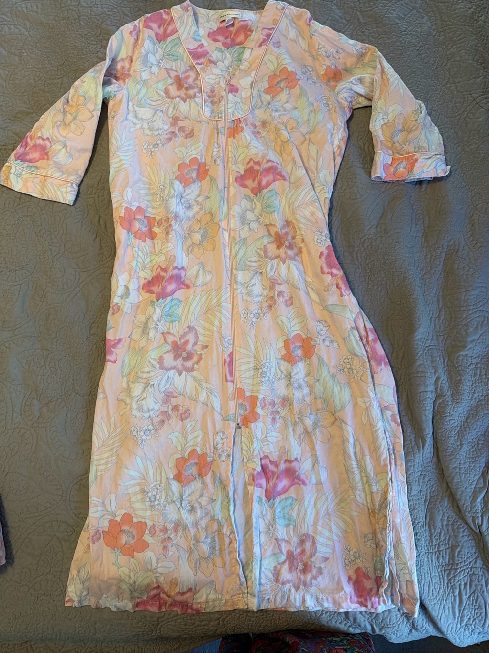 Miss Elaine āhousecoatā zip front cottagecore